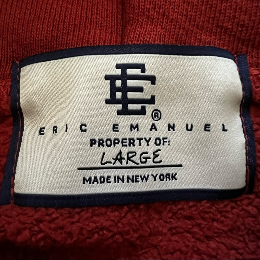 New Eric Emanuel EE Basic Hoodie Pullover Rust Or… - image 10